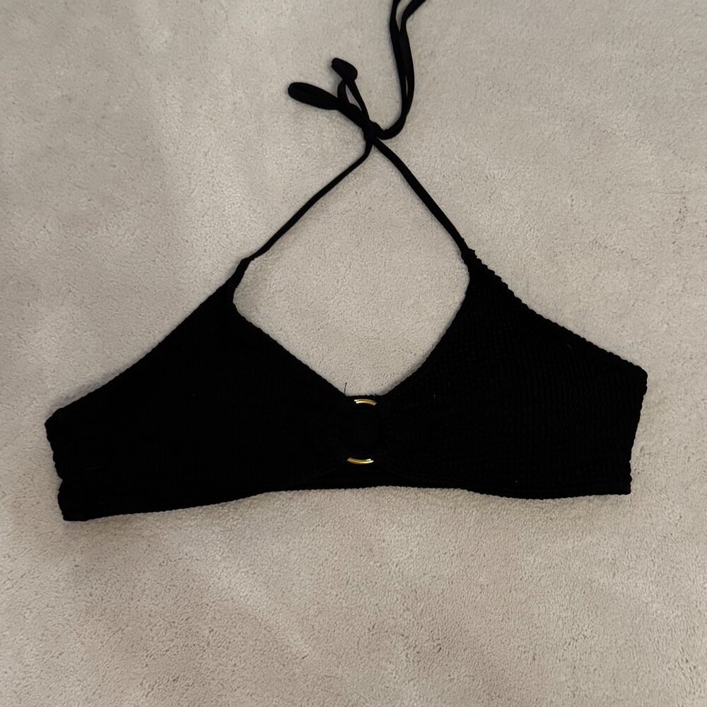 Black Halter Bikini Top
